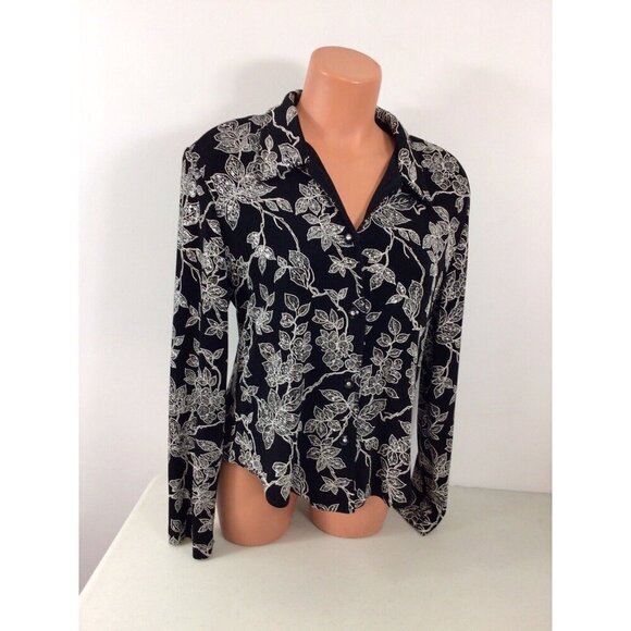 Ronni Nicole Sequin Blouse Top Womens 8 - Picture 1 of 7